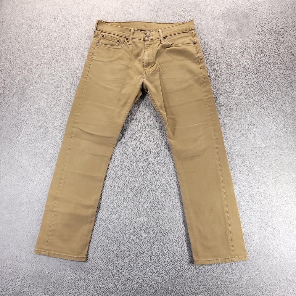 Levis 513 Jeans Mens 31x30 Brown Slim Straight Comfort Office Preppy